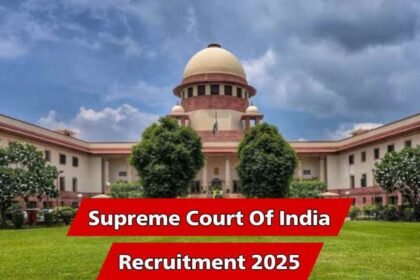 SCI Junior Court Assistant Recruitment 2025 Apply Online