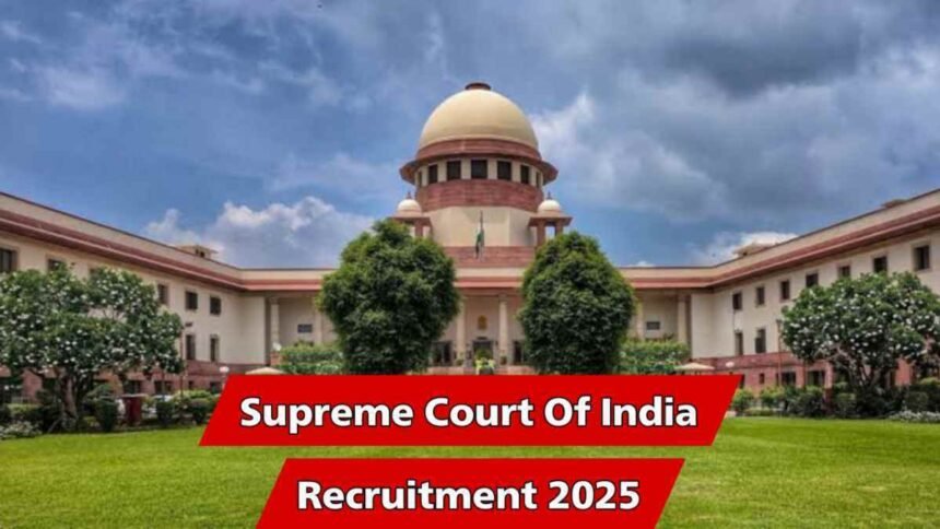 SCI Junior Court Assistant Recruitment 2025 Apply Online